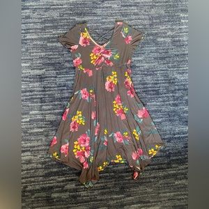 Torrid gray floral printed dress